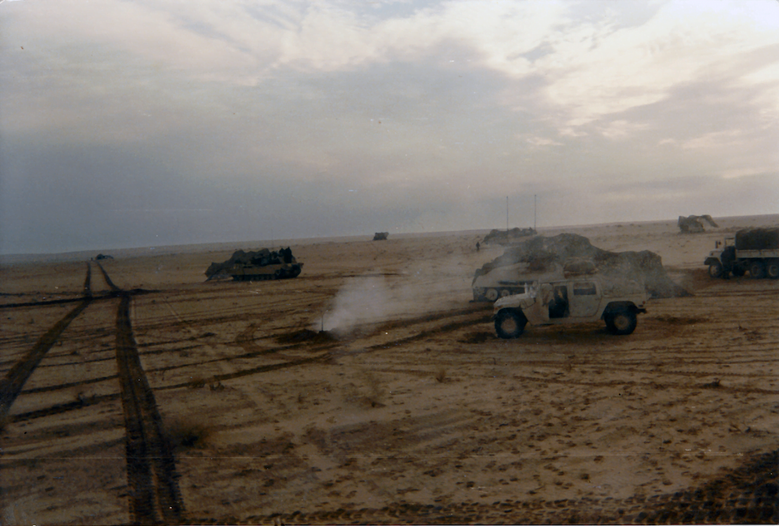 C troop 1/3 ACR in an Israeli Box formation, Desert Storm